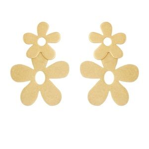Madewell Flower Power Drop Earrings in Vintage Gold
